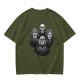 Olive Graphic T-Shirt with Fantasy Character Portraits