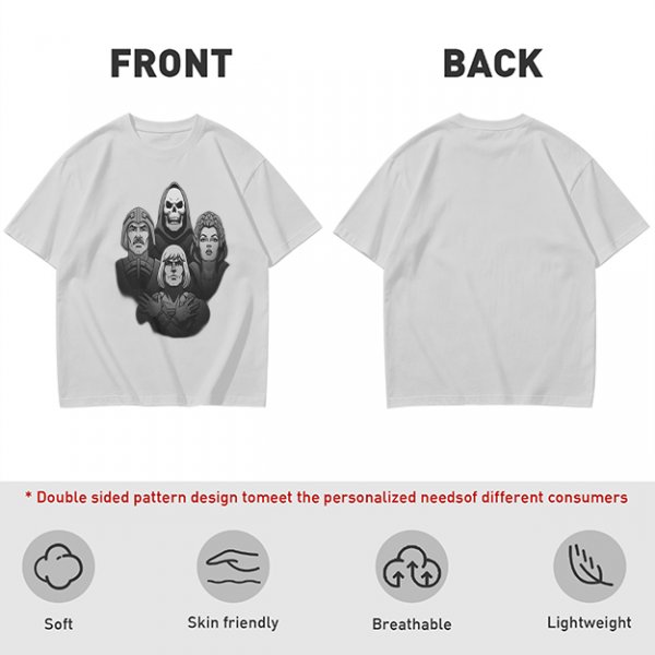 Olive Graphic T-Shirt with Fantasy Character Portraits