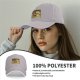 Black baseball cap with cartoon bear costume character in fiery cave print
