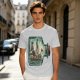Olive T-Shirt With Pirate Ship In Glass Jar Artwork