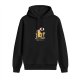 Black hoodie with cartoon cat on treadmill graphic and ANIMOUS text