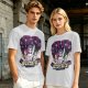 Olive Graphic Tee with Anime Hunter Characters and Huntr/X Text