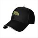 Black Baseball Cap With Cute Running Avocado Graphic