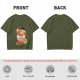 Olive T-Shirt with Capybara in Cup Noodle Graphic Print