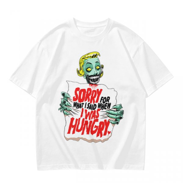 Zombie Sorry For What I Said When Hungry Graphic T-Shirt