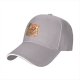 Black baseball cap with giant hot kaiju destroying city graphic