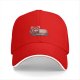 Black baseball cap with cute red panda using retro computer graphic