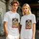 Olive t-shirt with creepy Teletubbies 'Always Say Bye-bye' print