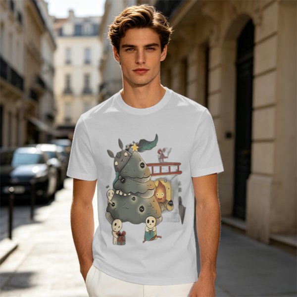 Studio Ghibli Fantasy Creature Graphic T-Shirt Design