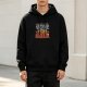 Black hoodie with 'Vote For Cats' playful cat graphic print