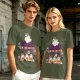 Olive T-Shirt With Ghost Ramen Shop Graphic