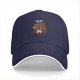 Black Baseball Cap With Skull And Red Abstract Graphic Print