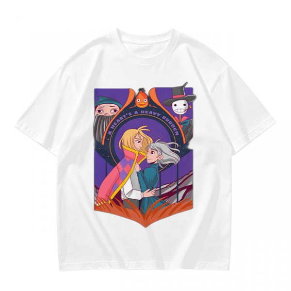 Howl's Moving Castle Characters Graphic Tee for Fans