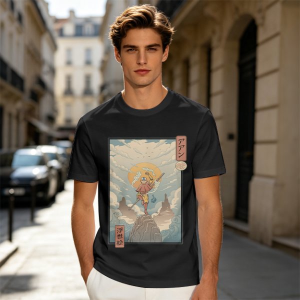 Avatar Aang Ukiyo-e Style Graphic Tee