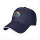 Black baseball cap with cookie monster godzilla and cookie print