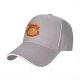 Black baseball cap with pizza atom graphic and text