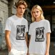 Olive T-Shirt With Skeleton Banjo Player Graphic