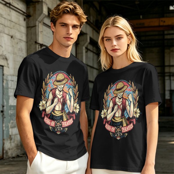 One Piece Luffy King of Pirates Graphic Print T-Shirt
