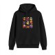 Black Hoodie With Cute Halloween Animal Cupcake Print