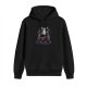 Black Hoodie With Giant Cat Destroying City Art Print