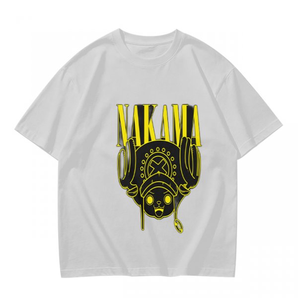 Olive Anime T-Shirt Featuring Chopper and Nakama Text