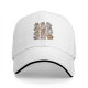 Black baseball cap with cute monster cat graphic print