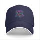 Black Baseball Cap With Fantasy Dragon And Warrior Graphic