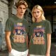 Olive T-Shirt with Cat Ramen Shop Artwork