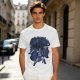 Olive T-Shirt with Skeletor Dark Fantasy Graphic Print