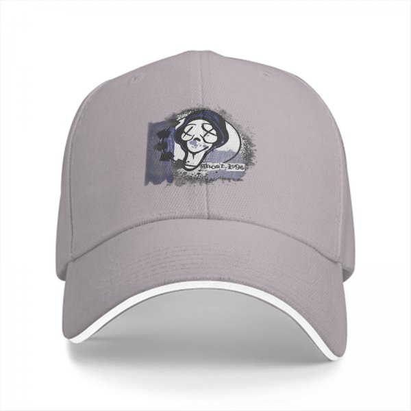 Black Baseball Cap With Ghost 1996 Graphic Print