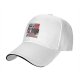 Black baseball cap with a tired raccoon office worker graphic