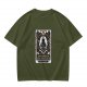 Olive T-Shirt with Urianger Tarot Card Style Graphic Print