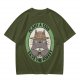 Olive green Totoro graphic t-shirt with plant a tree save the forest slogan