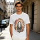 Spirited Away No-Face Graphic Tee with Cherry Blossoms and Lanterns