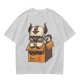 Olive t-shirt with Appa in a box that says Adopt me I'm Lost