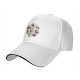 Black Baseball Cap With Cute Fruit Bird Floral Graphic Design