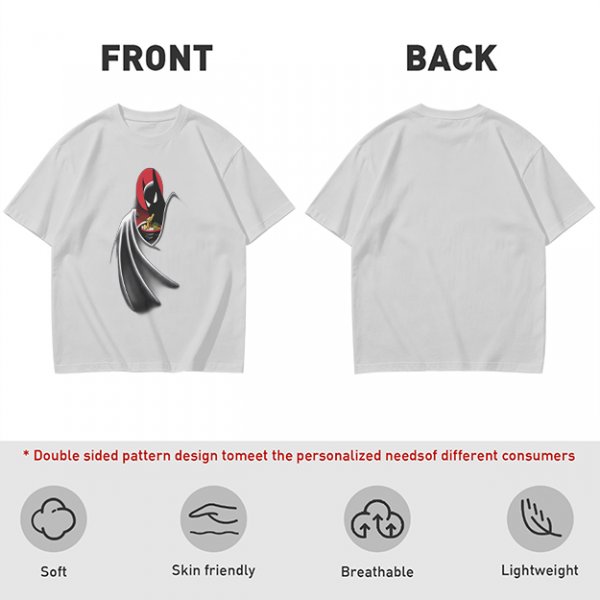 Olive Green T-Shirt With Batman Eating Ramen Graphic