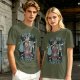 Olive T-Shirt With Wizard Force Graphic Art Print