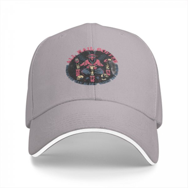 All Hail Coffee Demon Graphic Black Baseball Cap