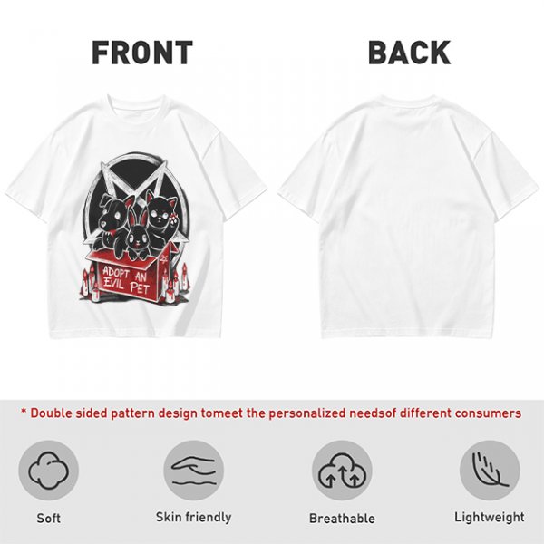 Adopt An Evil Pet T-Shirt With Pentagram And Spooky Animal Art