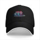 Black Baseball Cap With Psychedelic Colorful Beast Graphic Print