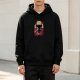 Black Hoodie With Monkey D Luffy Silhouette Anime Print