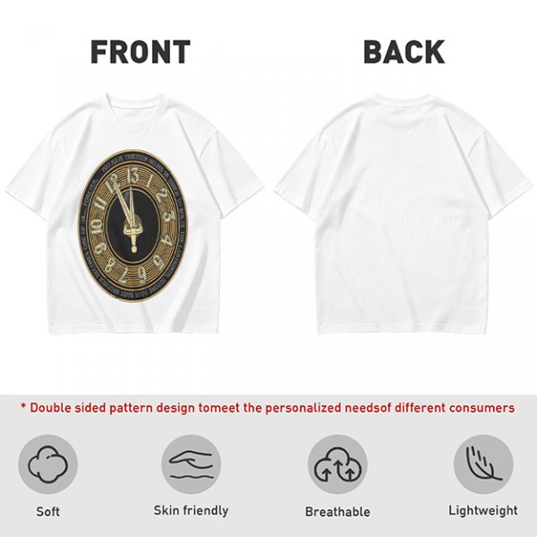 Olive T-Shirt With Thirteen Hour Clock Design