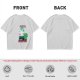 Olive green graphic tee with alien painting 'First the Earth Then Uranus'