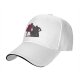 Black baseball cap with Superman and Batman shadow graphic