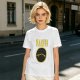 Olive T-Shirt with Marvin Text and Simple Face Graphic