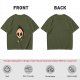 Olive T-shirt with Cute Grim Reaper Skull Graphic