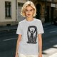 Olive t-shirt with dark anime winged warrior under full moon print