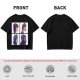 Olive T-Shirt With Four Gorillaz Character Portraits Print