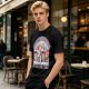 Meh and Meh novelty graphic t-shirt with indifference themed print
